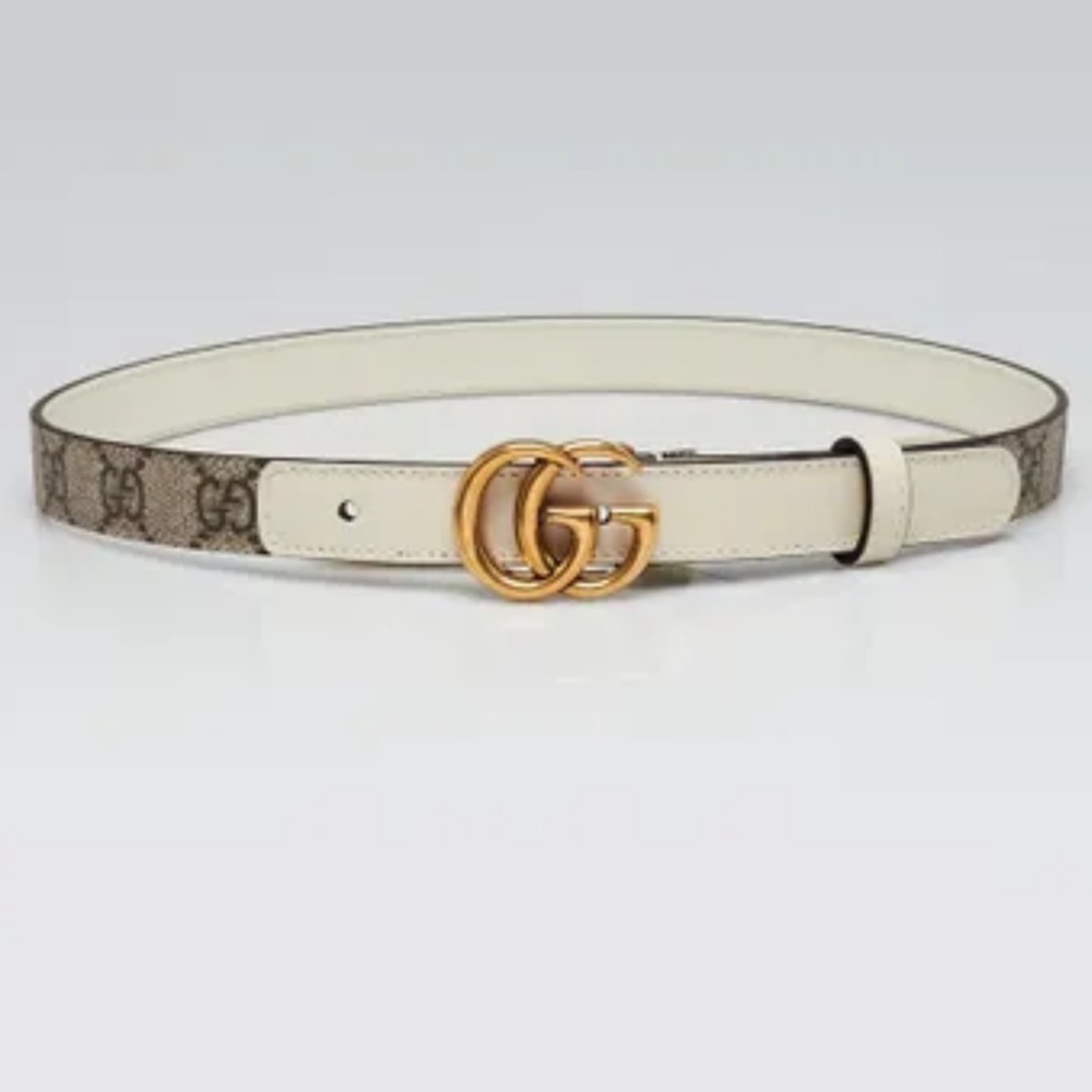 Gucci GG Marmont Supreme GG Logo Thin Belt